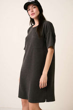 Load image into Gallery viewer, Urban Rib Knit Short Sleeve Tee Dress For Women – Casual, Comfortable, Versatile &amp; Chic For Everyday Outfits
