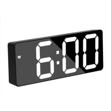 Load image into Gallery viewer, Acrylic/Mirror Alarm Clock LED Digital Clock Voice Control Snooze Time Temperature Display Night Mode Digital Alarm Clock, LED Bedside Clock with 6-Level Brightness Dual Alarm Adjustable Volume with 3 Alarm Sound Alarm Clock for Bedroom Office
