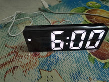 Load image into Gallery viewer, Acrylic/Mirror Alarm Clock LED Digital Clock Voice Control Snooze Time Temperature Display Night Mode Digital Alarm Clock, LED Bedside Clock with 6-Level Brightness Dual Alarm Adjustable Volume with 3 Alarm Sound Alarm Clock for Bedroom Office
