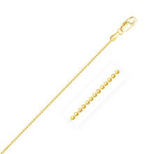 Load image into Gallery viewer, 14k Yellow Gold Diamond-Cut Bead Chain 1.2mm
