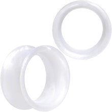 Load image into Gallery viewer, Thin Flexible White Silicone Tunnel Plug Set 6mm to 25mm

