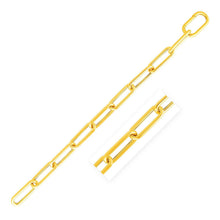 Load image into Gallery viewer, 14k Yellow Gold Rounded Paperclip Chain Necklace
