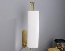 Load image into Gallery viewer, Adhesive Paper Holder Gold 304 Stainless Steel Stand Toilet Paper Towel Rack Tissue Roll Hanger For Kitchen Bathroom Free Nail Stainless Steel Toilet Tissue Roll Holder Sticky Hand Towel Hanger Vertical Or Horizontal No Drilling
