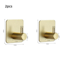Load image into Gallery viewer, Adhesive Wall Hooks Mounted Door Key Cloth Coat Bathroom Robe Hanger Kitchen Hardware Rack Shelf Bag Hook Organizer For Hanging  Bathroom Toilet Sticky Hook
