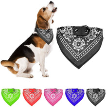 Load image into Gallery viewer, Adjustable Bandana Leather Pet Collar

