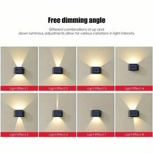Load image into Gallery viewer, Adjustable Beam Solar Wall Sconce Outdoor Light with 140 Lumens
