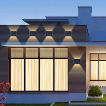Load image into Gallery viewer, Adjustable Beam Solar Wall Sconce Outdoor Light with 140 Lumens
