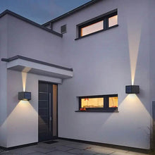 Load image into Gallery viewer, Adjustable Beam Solar Wall Sconce Outdoor Light with 140 Lumens
