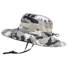 Load image into Gallery viewer, Adjustable Men's Hat Bucket Hat Summer Breathable Fashion Outdoor Fishing Wide Brim Hat Sun Protection Cap Male Traveling Sun Hats Fishing Hat Adjustable Mountaineering Hat 58-60cm
