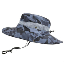 Load image into Gallery viewer, Adjustable Men's Hat Bucket Hat Summer Breathable Fashion Outdoor Fishing Wide Brim Hat Sun Protection Cap Male Traveling Sun Hats Fishing Hat Adjustable Mountaineering Hat 58-60cm
