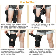 Load image into Gallery viewer, Adjustable Open Patella Compression Knee Brace
