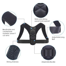 Load image into Gallery viewer, Adjustable Posture Clavicle Support Corrector Back Shoulders Brace
