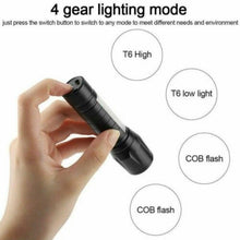 Load image into Gallery viewer, Adjustable Rechargeable LED USB Portable Focus Light Zoomable LED Tactical Flashlight High Lumens Zoomable Waterproof Flashlight Mini Torch For Camping Hiking
