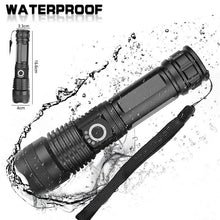 Load image into Gallery viewer, Adjustable Rechargeable Powerful Zoomable LED USB Flashlights High Lumens Powerful Tactical  Waterproof Super Bright  Flashlights Best For Camping Outdoor Hiking Running Riding
