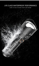 Load image into Gallery viewer, Adjustable Rechargeable Tactical Flashlight USB LED  Super Bright Zoomable IPX65 Waterproof Portable Torchlight Flash Lamp USB Charging For Hiking Camping Running Fishing
