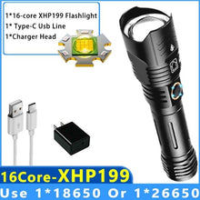 Load image into Gallery viewer, Adjustable Rechargeable Tactical Flashlight USB LED  Super Bright Zoomable IPX65 Waterproof Portable Torchlight Flash Lamp USB Charging For Hiking Camping Running Fishing
