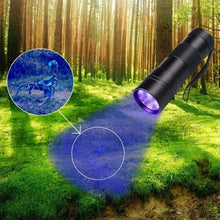 Load image into Gallery viewer, Adjustable Rechargeable UV Flashlight Black Light 21LED 12LED Handheld Portable Torch Light Ultraviolet Flashlight Detector Flashlight Torch For Bed Bug Dog Urine Pet Stains Matching With Pet Odor Eliminator
