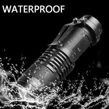 Load image into Gallery viewer, Adjustable Rechargeable Water Resistant Super Bright Mini Handheld Flashlights LED Zoomable Flashlight For Camping Fishing  Bicycle Light Kids Indoor Outdoor Hiking
