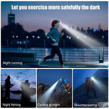 Load image into Gallery viewer, Adjustable Rechargeable Waterproof Brightest Zoomable LED Lightweight Hands Free Headlamp High Power For Adult Hunting Camping Running Hiking Riding Fishing Rechargeable T6 Chip Headlight

