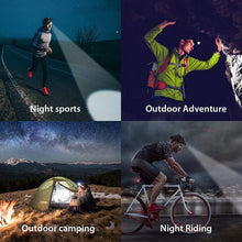 Load image into Gallery viewer, Adjustable USB Rechargeable IR Sensor Super Bright Headlight Battery For Long Working Time LED Headlamp Fishing  Waterproof Head Light Lamp Perfect For Running  Camping
