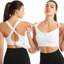 Load image into Gallery viewer, Adjustable Woman Modern Sports Bra Sportswear Crop Top Belt Zipper Yoga Running Comfortable Bras Push Up Gym Equipment
