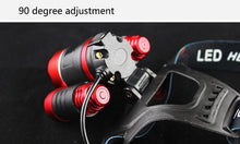 Load image into Gallery viewer, Adjustable Zoomable Headlamp Ultra Bright Rechargeable LED Bright High Lumen Head Lights Head Lamp Waterproof Flashlight For Outdoor Cmaping Fishing Hiking Biking Fishing Headlamp  Running Headlamp
