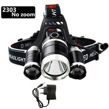 Load image into Gallery viewer, Adjustable Zoomable Headlamp Ultra Bright Rechargeable LED Bright High Lumen Head Lights Head Lamp Waterproof Flashlight For Outdoor Cmaping Fishing Hiking Biking Fishing Headlamp  Running Headlamp
