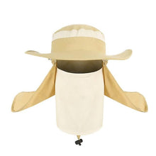 Load image into Gallery viewer, Adult Wide Brim Sun Hat with Neck Face Flap Cover
