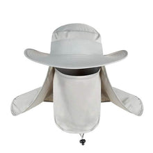 Load image into Gallery viewer, Adult Wide Brim Sun Hat with Neck Face Flap Cover

