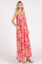 Load image into Gallery viewer, New Summer Printed V-Neck Maxi Cami Dress with Pockets – Chic and Functional Flattering Dress with Ruched Details
