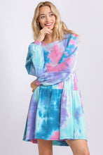 Load image into Gallery viewer, Colorful Full Size Round Neck Long Sleeve Dress Plus Size Boho Chic Beautiful Girls Dress
