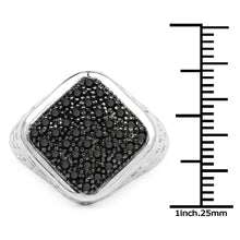 Load image into Gallery viewer, 0.54 Carat Genuine Black Diamond .925 Sterling Silver Ring

