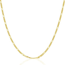 Load image into Gallery viewer, 14k Yellow Gold Solid Figaro Chain 1.9mm
