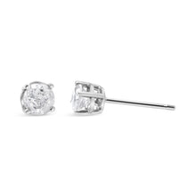 Load image into Gallery viewer, 14K White Gold 3/4 Cttw Lab Grown Diamond 4-Prong Classic Stud Earrings (F-G Color, VS2-SI1 Clarity)
