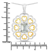 Load image into Gallery viewer, 2.10 Carat Genuine Green Amethyst .925 Sterling Silver Pendant
