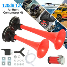 Load image into Gallery viewer, Air Horn Dual Trumpet 12V 115DB
