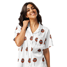 Load image into Gallery viewer, All-over print women’s short sleeve pajama top
