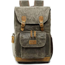 Load image into Gallery viewer, Allacki Waterproof Shock-Resistant Canvas Camera Bag Retro Style Travel Backpack
