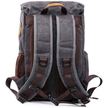 Load image into Gallery viewer, Allacki Waterproof Shock-Resistant Canvas Camera Bag Retro Style Travel Backpack
