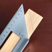Load image into Gallery viewer, Aluminum Alloy Wooden Square Multifunction Ruler
