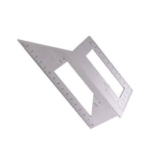 Load image into Gallery viewer, Aluminum Alloy Wooden Square Multifunction Ruler

