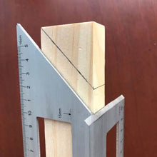 Load image into Gallery viewer, Aluminum Alloy Wooden Square Multifunction Ruler
