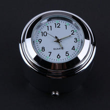 Load image into Gallery viewer, Aluminum Waterproof 22/25mm Motorcycle Handlebar Mount Dial Clock Motorcycle Handlebar Mount Clock Waterproof Handlebar Dial Clock Watch Quartz Clock Watch for Harley Motorcycle Accessories
