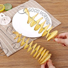 Load image into Gallery viewer, Amazing 2PC Potato Spiral Cutter Cucumber Slicer Kitchen Accessories Vegetable Spiralizer Spiral Potato Cutter Slicer Kitchen Gadgets
