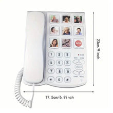 Load image into Gallery viewer, Amplified One Button Touch Big Button Corded Telephone with Speaker
