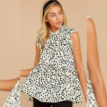 Load image into Gallery viewer, Angashion Women's Casual Floral Print Babydoll Blouse Tunic Tops

