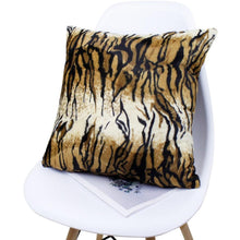 Load image into Gallery viewer, Animal Pillow Covers Zebra Deer Tiger Leopard Pattern Plush Pillow Case Custom Bed Chair Home Decor Cushion Covers
