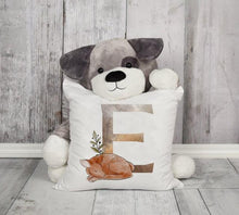 Load image into Gallery viewer, Animal Printed Pillow Cover Cartoon Giraffe Fox Bunny White Seat Polyester Decorative Cushion Cover Sofa Kids Room Alphabet Pillow Cover With Cute Animals Pillow Cases Outdoor Indoor Square Cushion Covers For Home Sofa Couch 45x45cm
