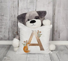 Load image into Gallery viewer, Animal Printed Pillow Cover Cartoon Giraffe Fox Bunny White Seat Polyester Decorative Cushion Cover Sofa Kids Room Alphabet Pillow Cover With Cute Animals Pillow Cases Outdoor Indoor Square Cushion Covers For Home Sofa Couch 45x45cm
