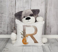 Load image into Gallery viewer, Animal Printed Pillow Cover Cartoon Giraffe Fox Bunny White Seat Polyester Decorative Cushion Cover Sofa Kids Room Alphabet Pillow Cover With Cute Animals Pillow Cases Outdoor Indoor Square Cushion Covers For Home Sofa Couch 45x45cm
